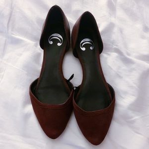 Charming Charlie Burgundy Flats